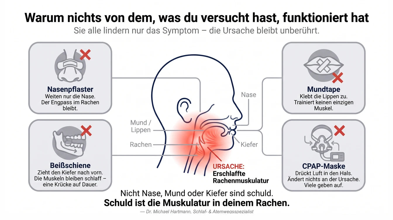 Warum die bekannten Hilfsmittel an der Ursache vorbeigehen