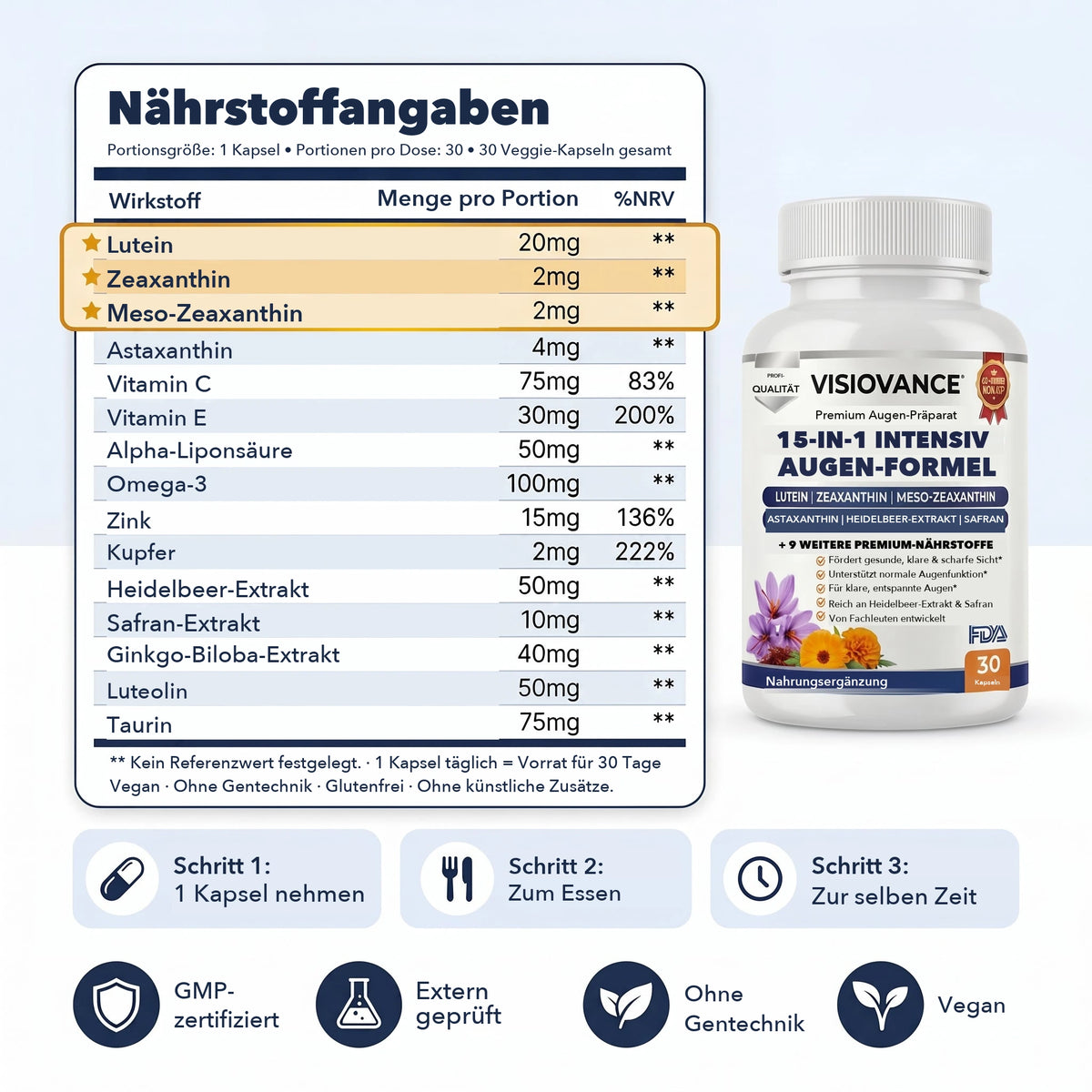 VisioVance 15-in-1 Premium-Augenkomplex