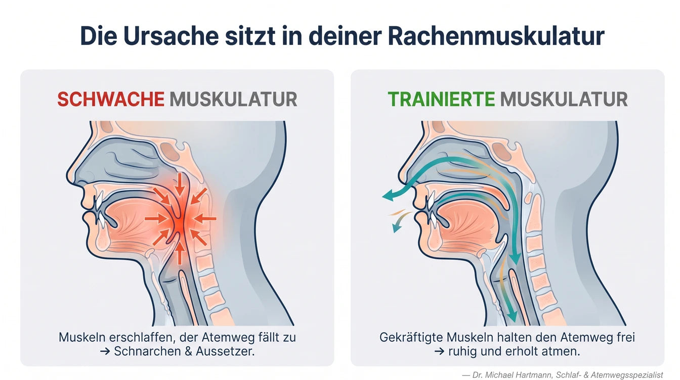 Schema – wie sich der Atemweg im Schlaf verengt
