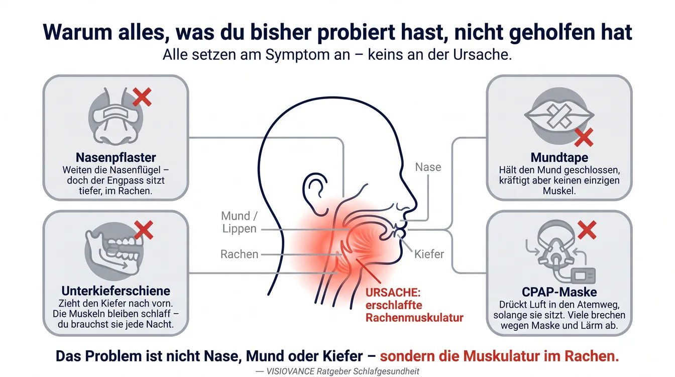 Warum die bekannten Hilfsmittel an der Ursache vorbeigehen